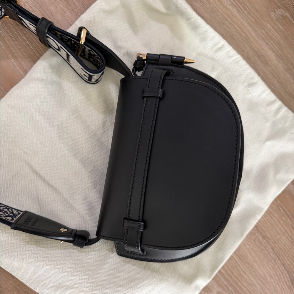 Loewe Black Mini Gate Dual bag with Logo Strap - Picture 4 of 9